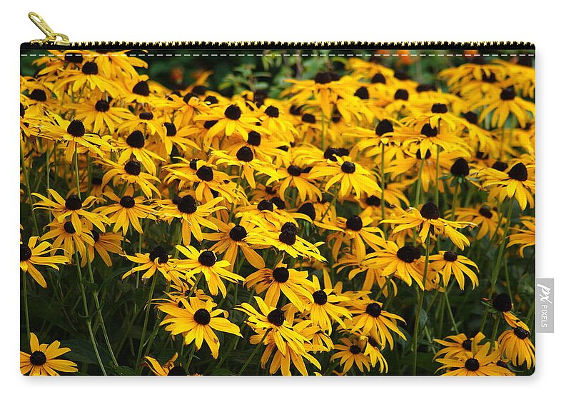 Blackeyed Zip Pouch featuring the photograph Blackeyed Susan by Joe Faherty