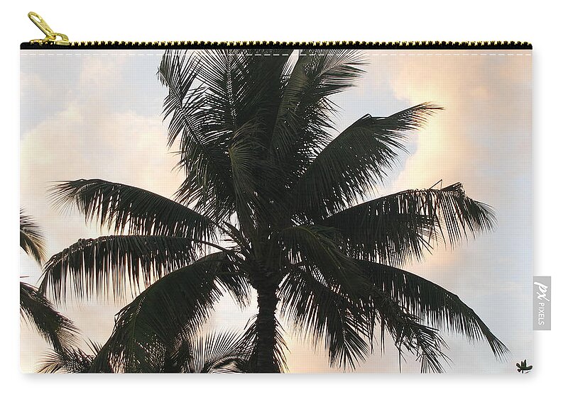 Palm Tree Zip Pouch featuring the photograph Blowing in the Wind by Anthony Trillo