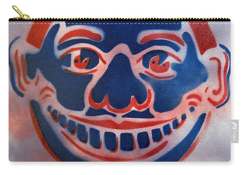 Tillie Of Asbury Park Carry-all Pouch featuring the painting Blue and Red Tillie by Patricia Arroyo