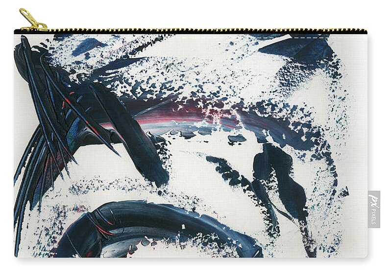 00001_c_12aj2kmfv50001 Zip Pouch featuring the painting Blue Dawn by Taylor Webb