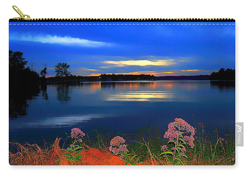 Blue Zip Pouch featuring the photograph Blue must be the color Angels choose by Randall Branham