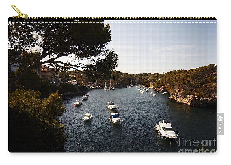 Cala Figuera Zip Pouch featuring the photograph Boats in Cala Figuera by Agusti Pardo Rossello