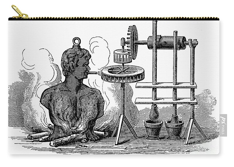 1629 Zip Pouch featuring the photograph Branca: Steam Engine, 1629 by Granger