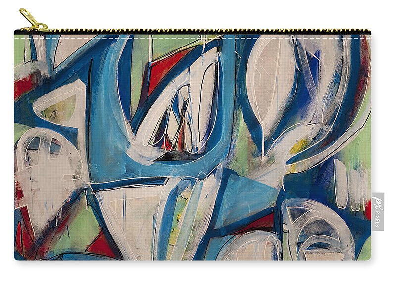 Abstract Zip Pouch featuring the painting Breath of Light by Lynne Taetzsch
