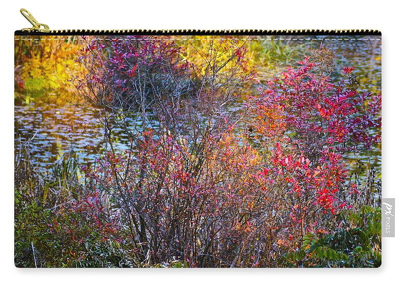 Landscape Zip Pouch featuring the photograph Bright Autumn Light by Byron Varvarigos