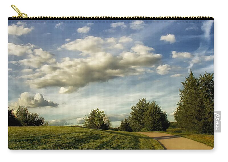 Landscape Zip Pouch featuring the photograph Broemmelsiek Park Walking Track by Bill and Linda Tiepelman