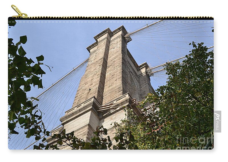 Brooklyn Zip Pouch featuring the photograph Brooklyn Bridge by Zawhaus Photography