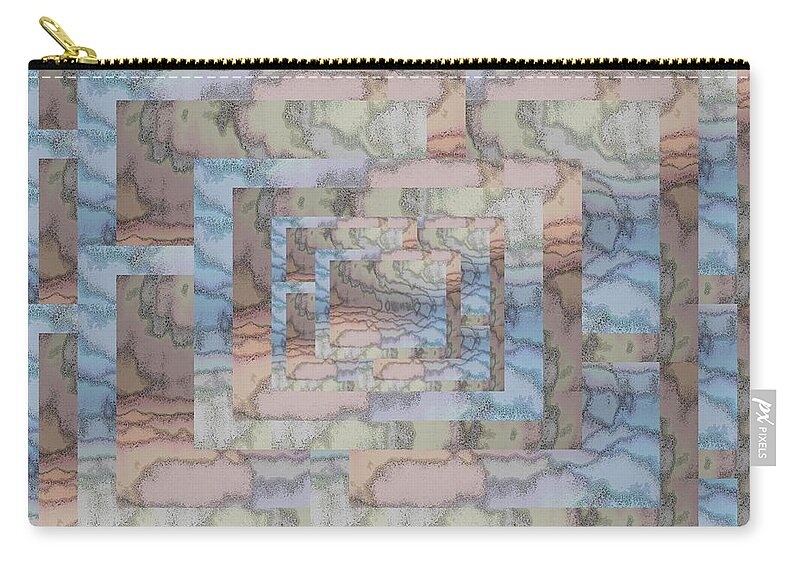 Brushed Zip Pouch featuring the digital art Brushed Pastel 4 by Tim Allen