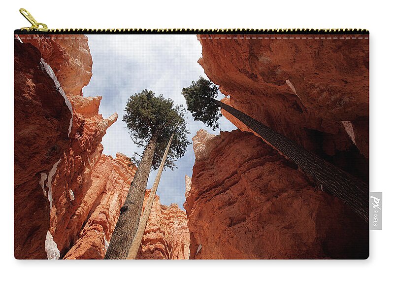 America Zip Pouch featuring the photograph Bryce Canyon Towering Hoodoos by Karen Lee Ensley