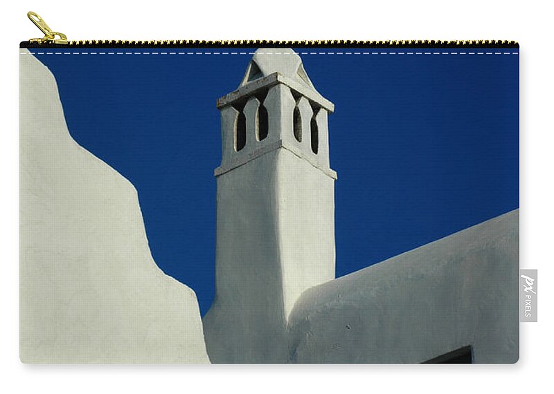 Mykonos Zip Pouch featuring the photograph Buildings of Mykonos by Vivian Christopher