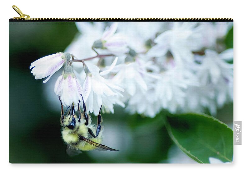 washington State Zip Pouch featuring the photograph Busy Bee by Dan McManus