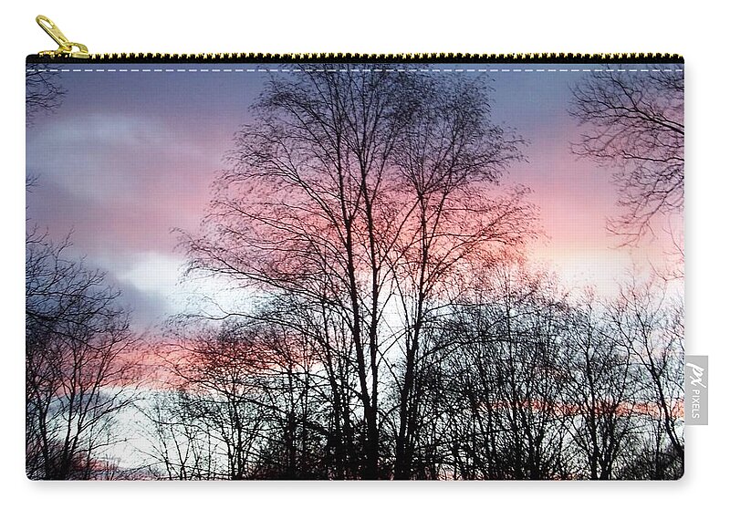 Butterfly Zip Pouch featuring the photograph Butterfly Wings Of Pink In The Sky by Kim Galluzzo Wozniak