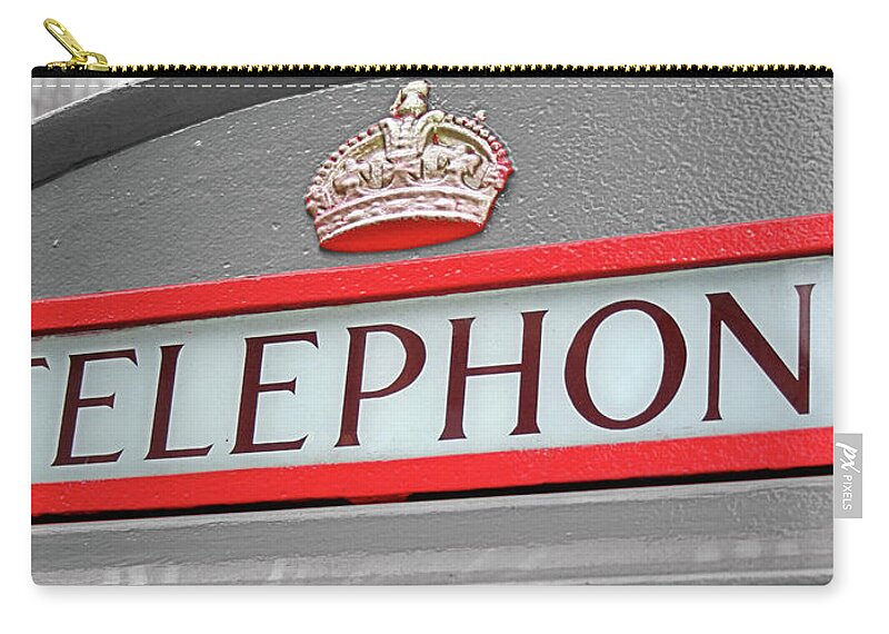 London Zip Pouch featuring the photograph Call me in London by La Dolce Vita