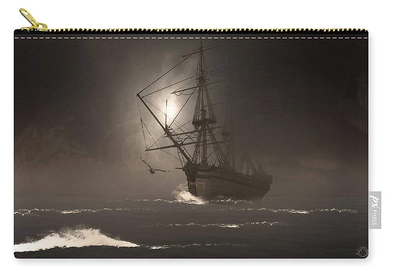 Ghostship Zip Pouch featuring the photograph Call Of The Hoot by Lourry Legarde
