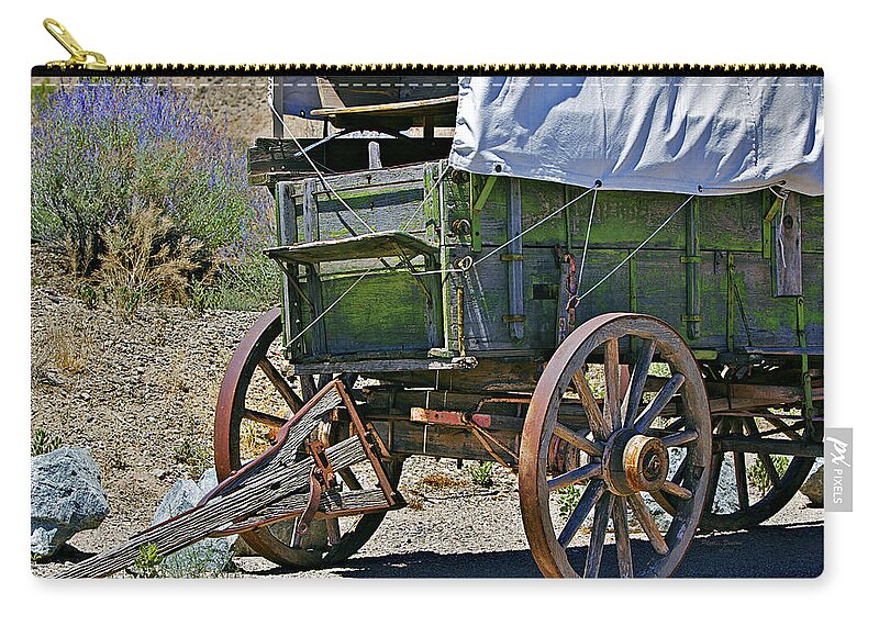 Wagon Zip Pouch featuring the photograph Call Road Service by Phyllis Denton