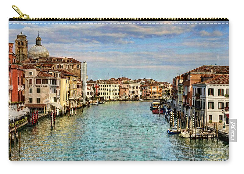 Europe Zip Pouch featuring the photograph Canals of Venice by Crystal Nederman