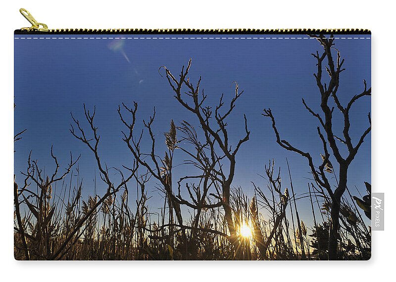 Sunset Zip Pouch featuring the photograph Cape Cod Marsh at Sunset by Marianne Campolongo