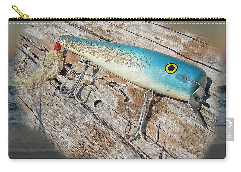 Cap'n Bill Swimmer Vintage Saltwater Fishing Lure Zip Pouch by