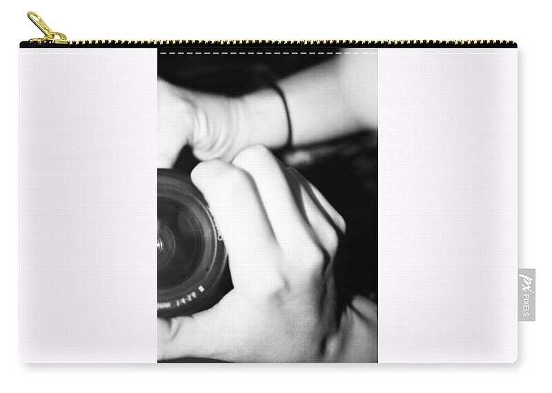 Hands Zip Pouch featuring the photograph Capture by Samantha Lusby