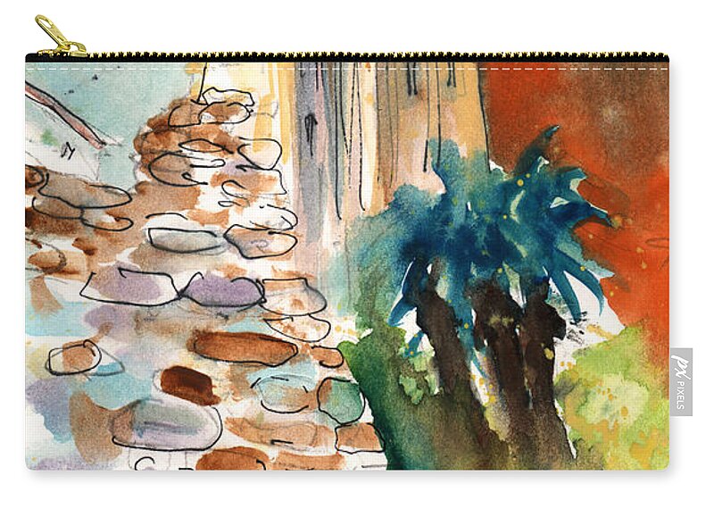 Travel Art Zip Pouch featuring the painting Chania old town by Miki De Goodaboom