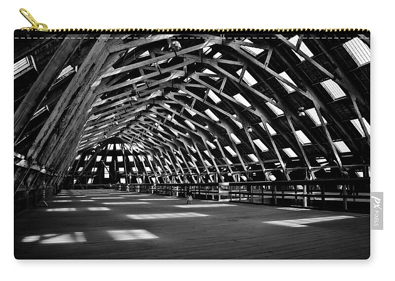 Chatham Dockyard Zip Pouch featuring the photograph Chatham Dockyard Covered Slip No3 by Dawn OConnor