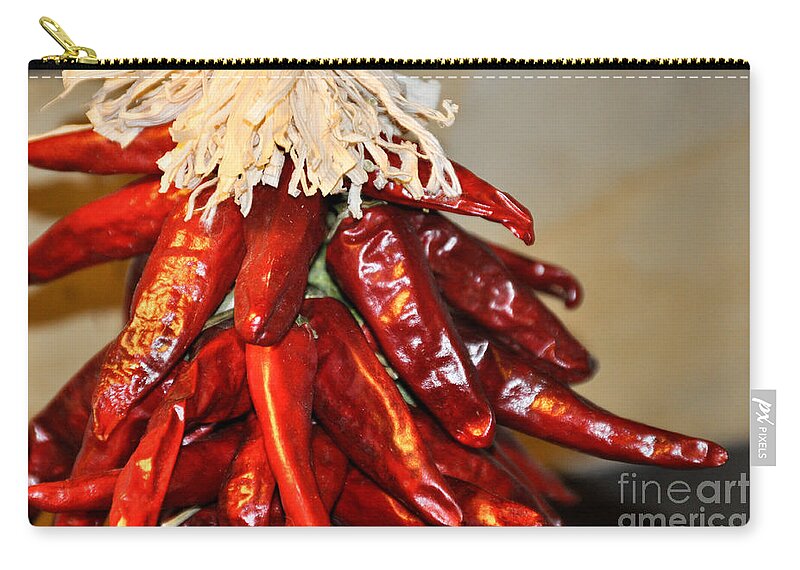 Chili Zip Pouch featuring the photograph Chili Peppers by Cheryl McClure