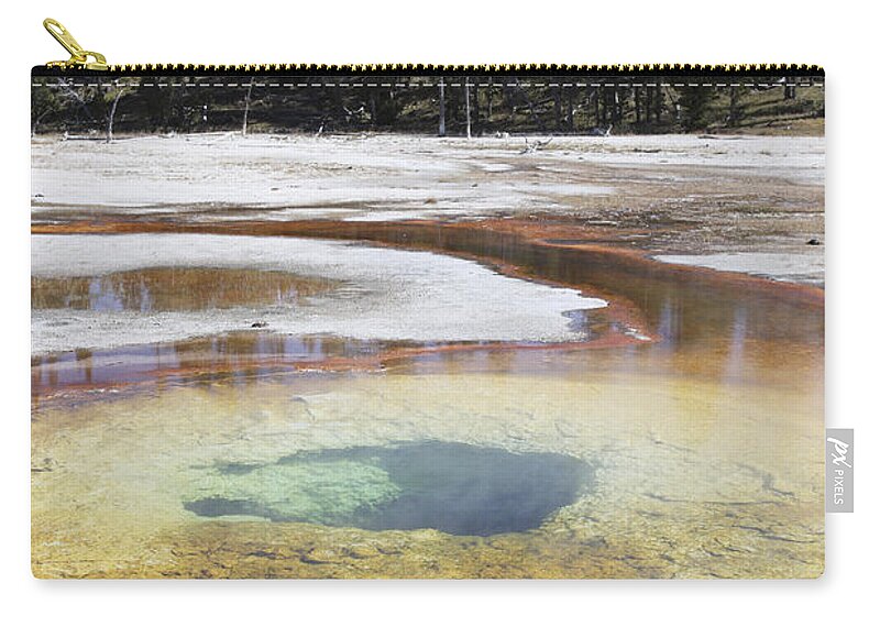 Unesco Zip Pouch featuring the photograph Chromatic Pool Hot Spring, Upper Geyser by Richard Roscoe