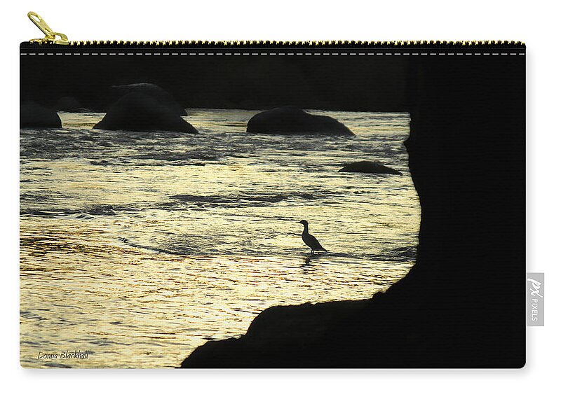 Bird Zip Pouch featuring the photograph Clair de Lune by Donna Blackhall