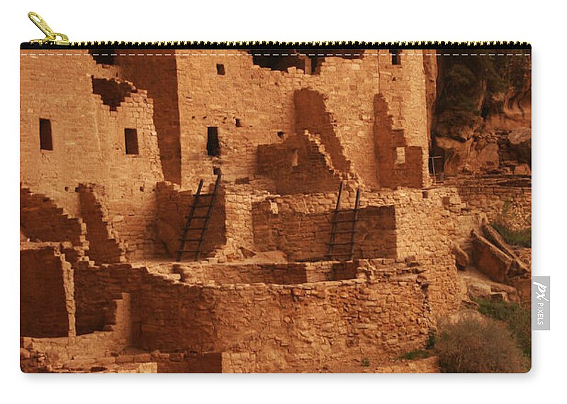 Cliff Palace Zip Pouch featuring the photograph Cliff Palace Mesa Verde National Park by Benjamin Dahl