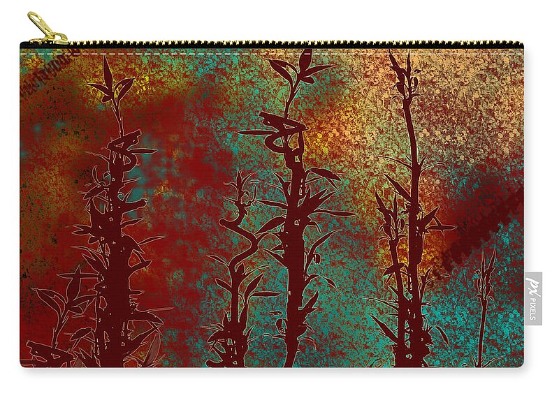 Abstracts Zip Pouch featuring the digital art Climbing Unknown Horizons by Lisa Lambert-Shank