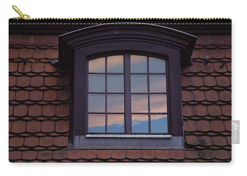 Window Zip Pouch featuring the photograph Cloud Reflections by Brent L Ander