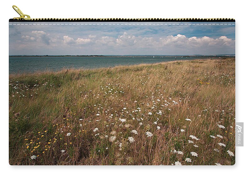 West Wittering Zip Pouch featuring the photograph Coastal Flowers by Shirley Mitchell