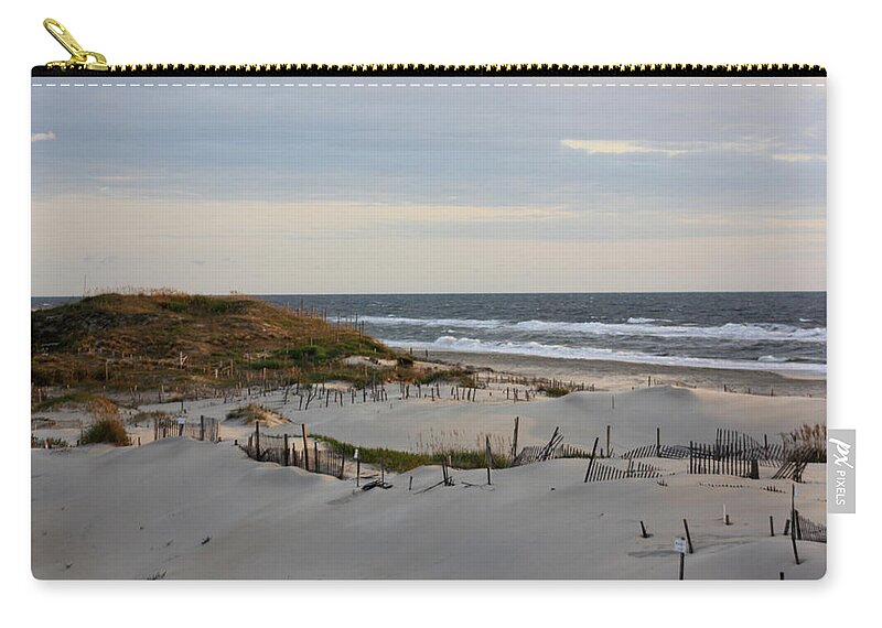 Matte Print Zip Pouch featuring the photograph Coastal Serenity by Kim Galluzzo