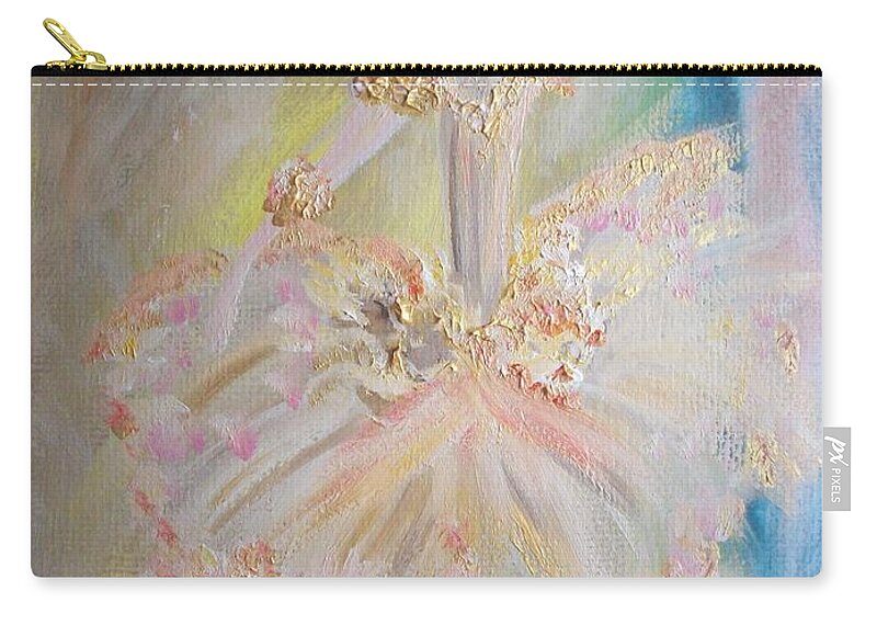 Coffee Zip Pouch featuring the painting Coffee Fairy by Judith Desrosiers