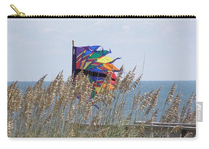 Flag Zip Pouch featuring the photograph Color And Wind by Kim Galluzzo