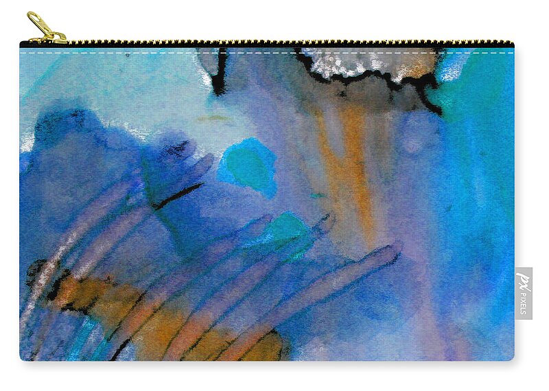Abstract Carry-all Pouch featuring the mixed media Coming Into Being II by Rory Siegel