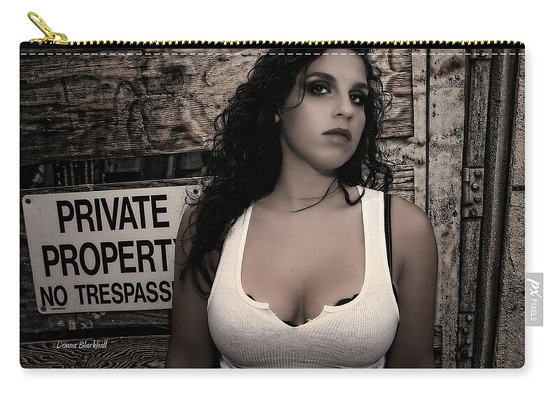 Woman Zip Pouch featuring the photograph Concrete Velvet 8 by Donna Blackhall