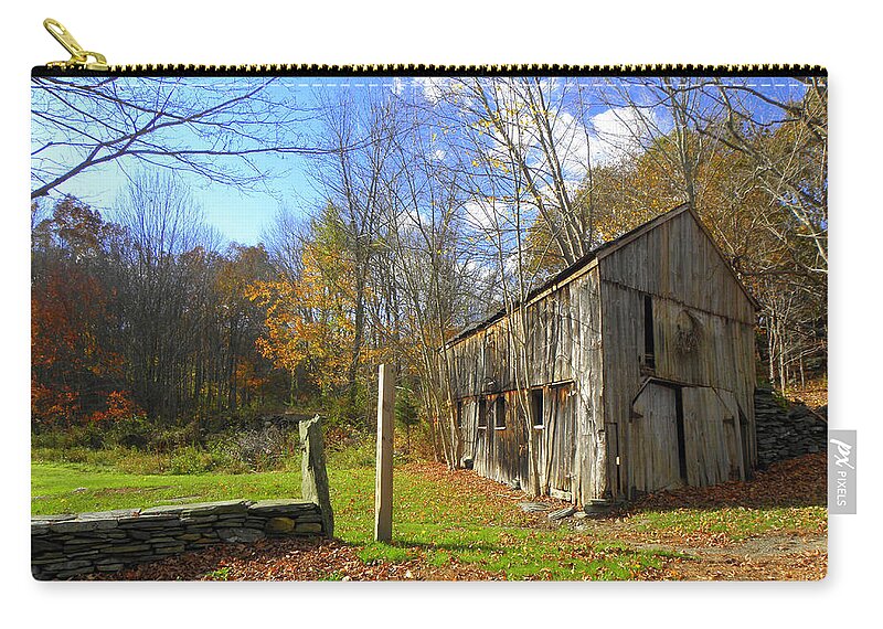 Fall Setting Carry-all Pouch featuring the photograph Connecticut Back in Time by Kim Galluzzo Wozniak