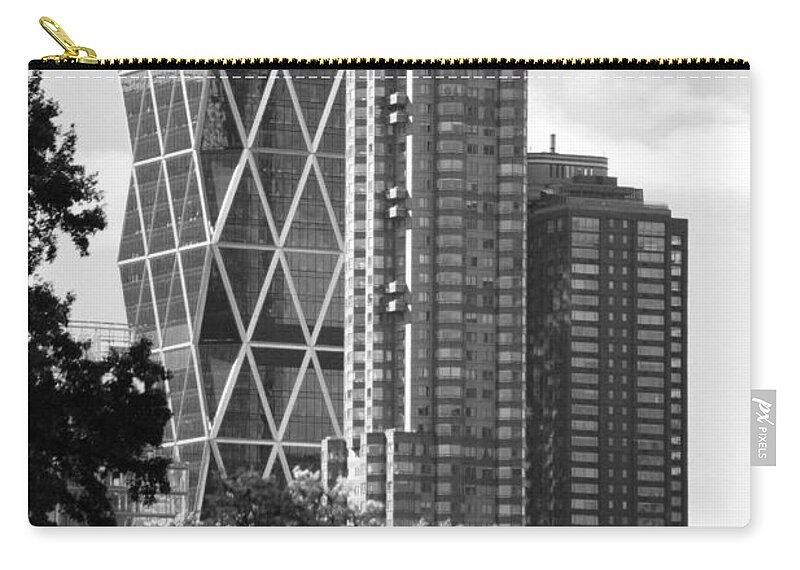 Black And White Zip Pouch featuring the photograph CONTRAST in BLACK AND WHITE by Rob Hans