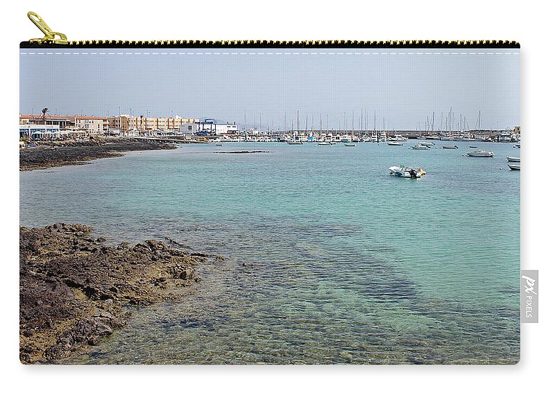 Sea Zip Pouch featuring the photograph Corralejo by Tony Murtagh