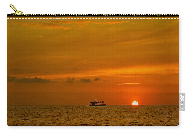 Sunset Zip Pouch featuring the photograph Costa Rica Sunset by Eric Tressler