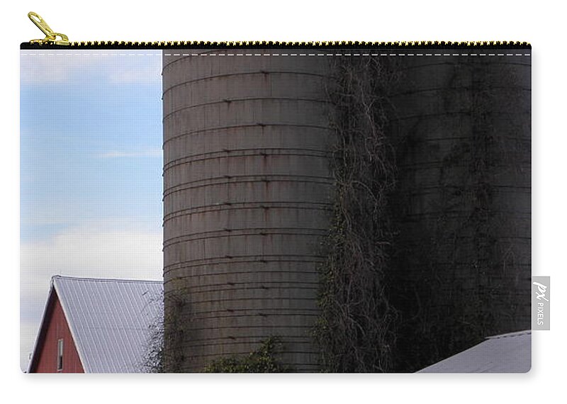 Silo Zip Pouch featuring the photograph Country Barn Farm Stand by Kim Galluzzo
