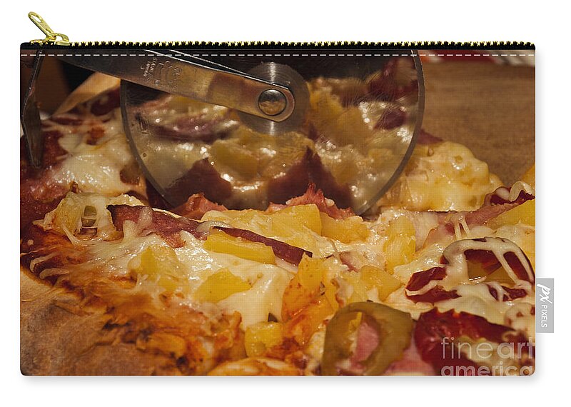 Pizza Zip Pouch featuring the photograph Cut me a Slice by Cheryl Baxter