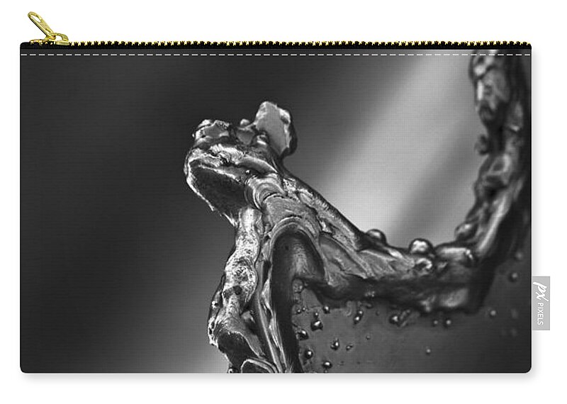 Abstract Zip Pouch featuring the photograph Cutting Edge Sibelius Monument by Clare Bambers