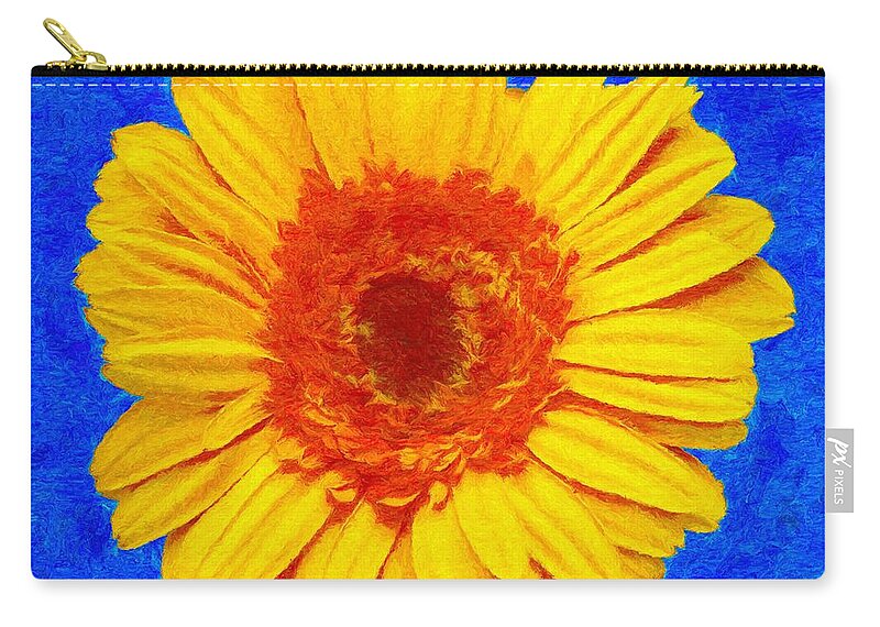 Flower Zip Pouch featuring the painting Daisy by Jeffrey Kolker