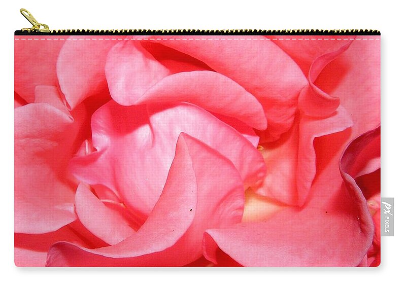 Pink Carry-all Pouch featuring the photograph Delicate Swirls Of Pin by Kim Galluzzo Wozniak