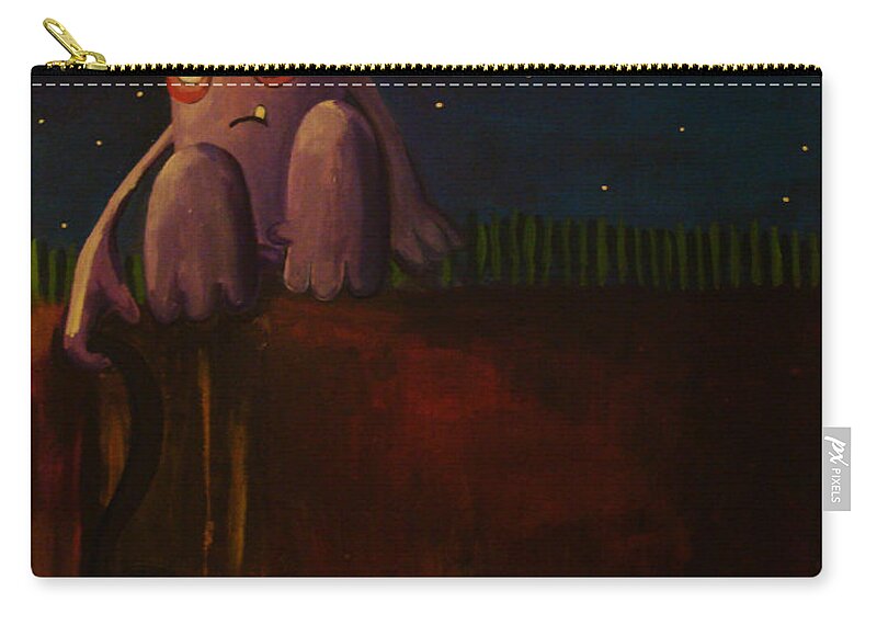 Monster Carry-all Pouch featuring the painting Disconnecting by Mindy Huntress