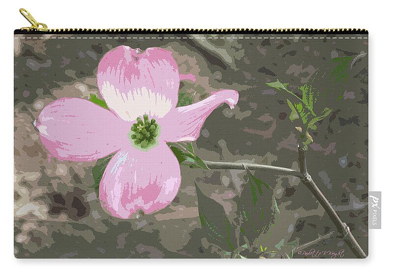 Dogwood Zip Pouch featuring the photograph Dogwood Blossom by Paulette B Wright