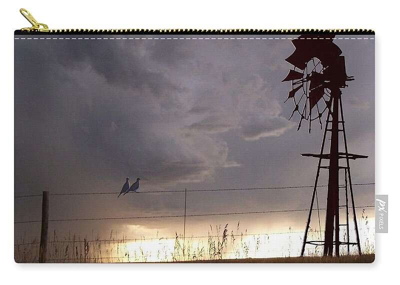 Birds Zip Pouch featuring the photograph Dove Love by Bill Stephens