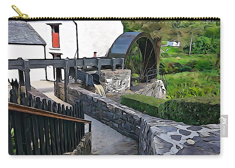 Mill Zip Pouch featuring the photograph Down to the Mill by Norma Brock